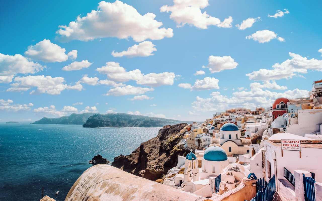 Pogled na Santorini